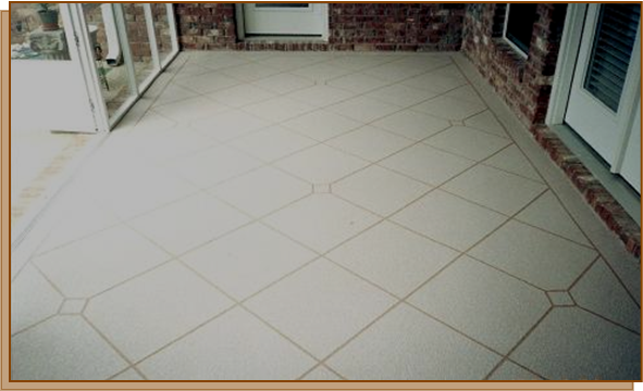 Screened in porch, tile pattern