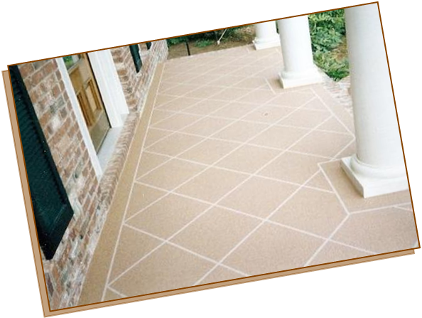 Front porch, tile pattern 